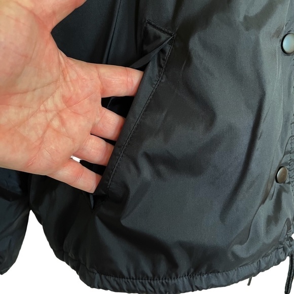 OBEY Unisex Size Small Black Windbreaker Jacket Snap Front Collar Streetwear - Picture 5 of 7